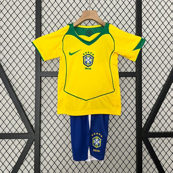 Camiseta Brasil Replica Primera Ropa Niño Retro 2004